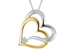Diamond Interlocking Heart Necklace