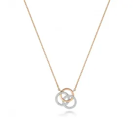 Diamond Jewellery 9ct Rose Gold Diamond Necklace with 0.07CT Diamond ND144R