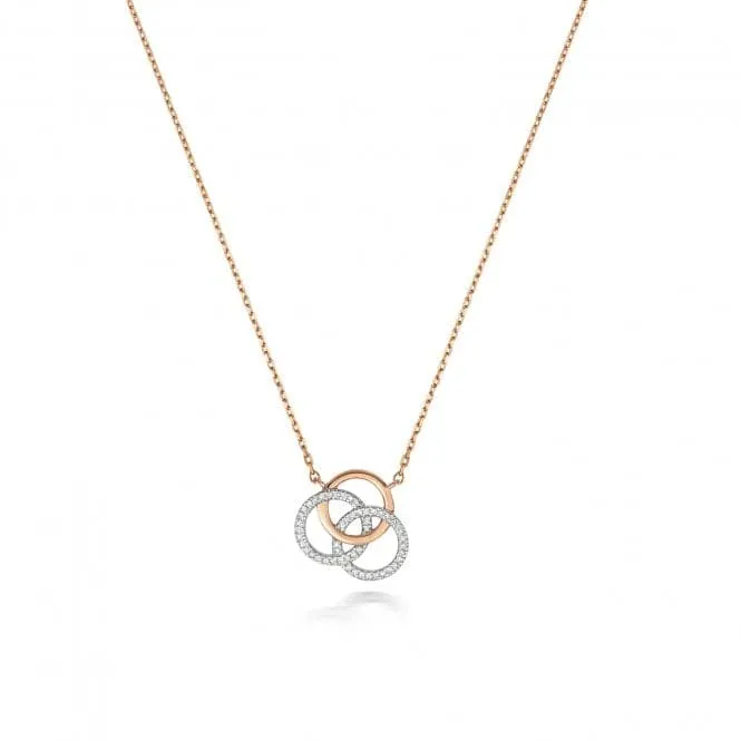 Diamond Jewellery 9ct Rose Gold Diamond Necklace with 0.07CT Diamond ND144R