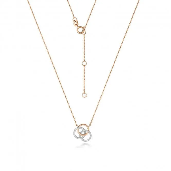 Diamond Jewellery 9ct Rose Gold Diamond Necklace with 0.07CT Diamond ND144R