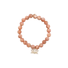 Diamond Lotus Beaded Bracelet