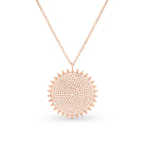 Diamond Sun Disc Pendant