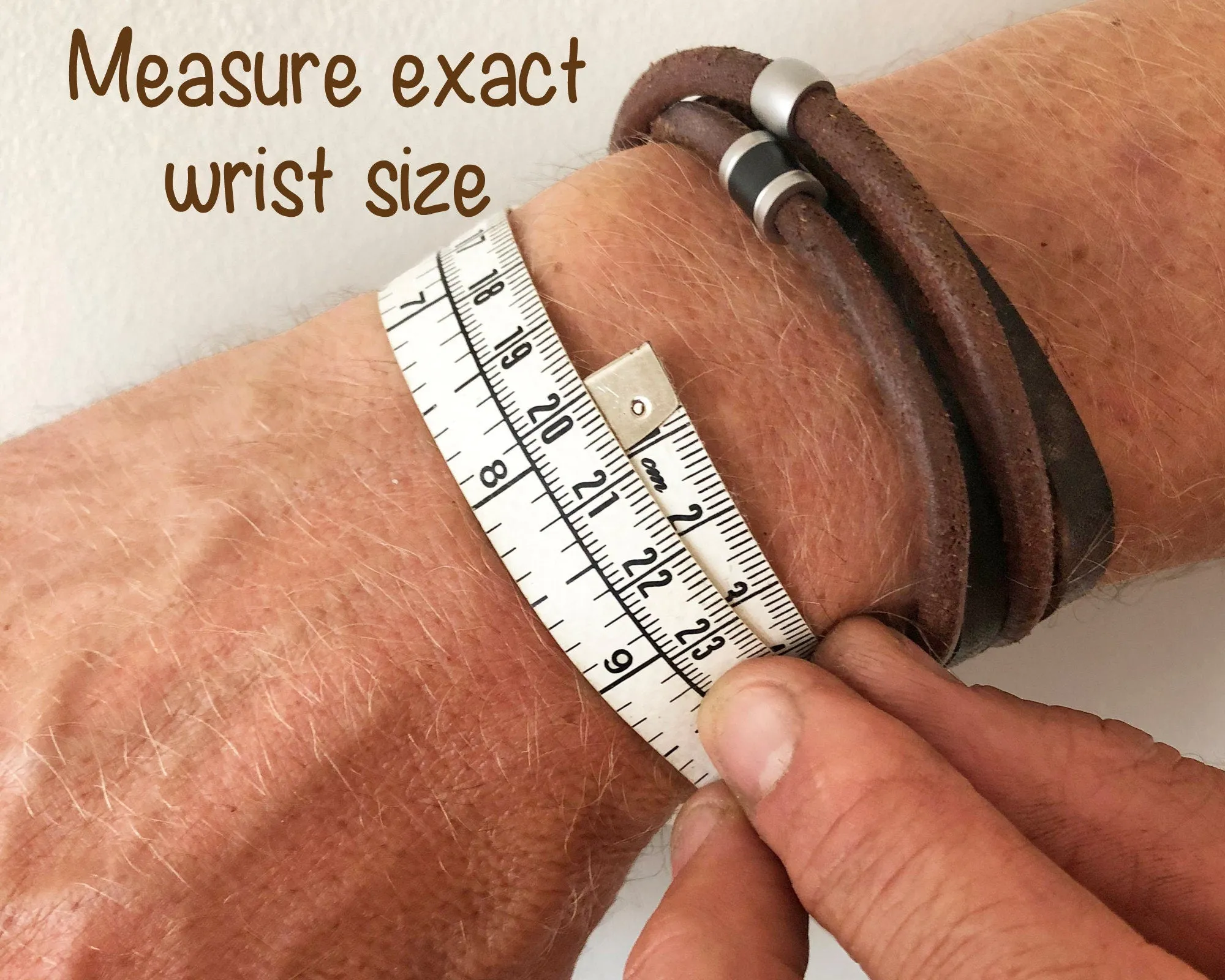 Double Wrap Leather Ashes Bracelet with Engraved Urn