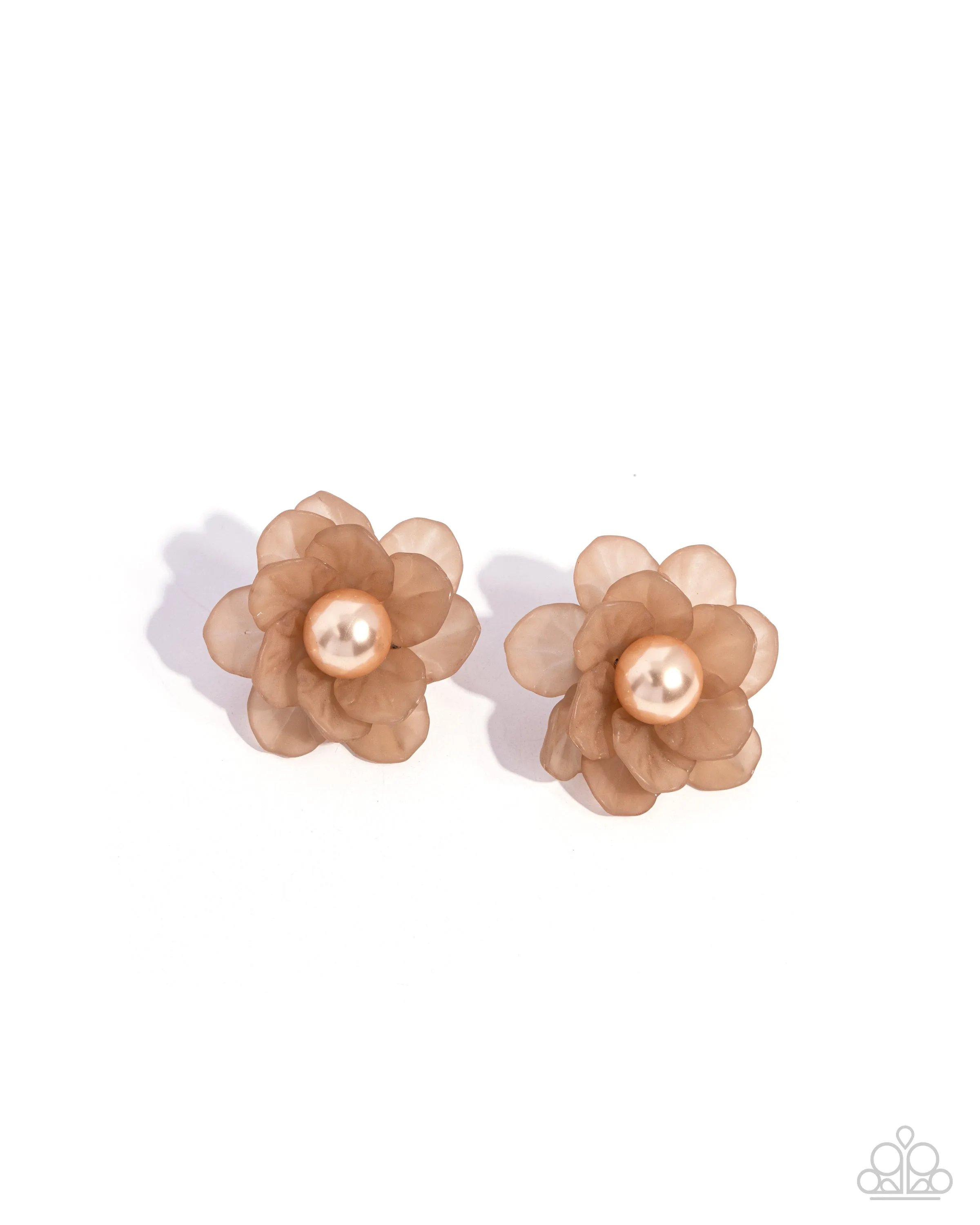 Earrings Blooming Backdrop - Brown E2053