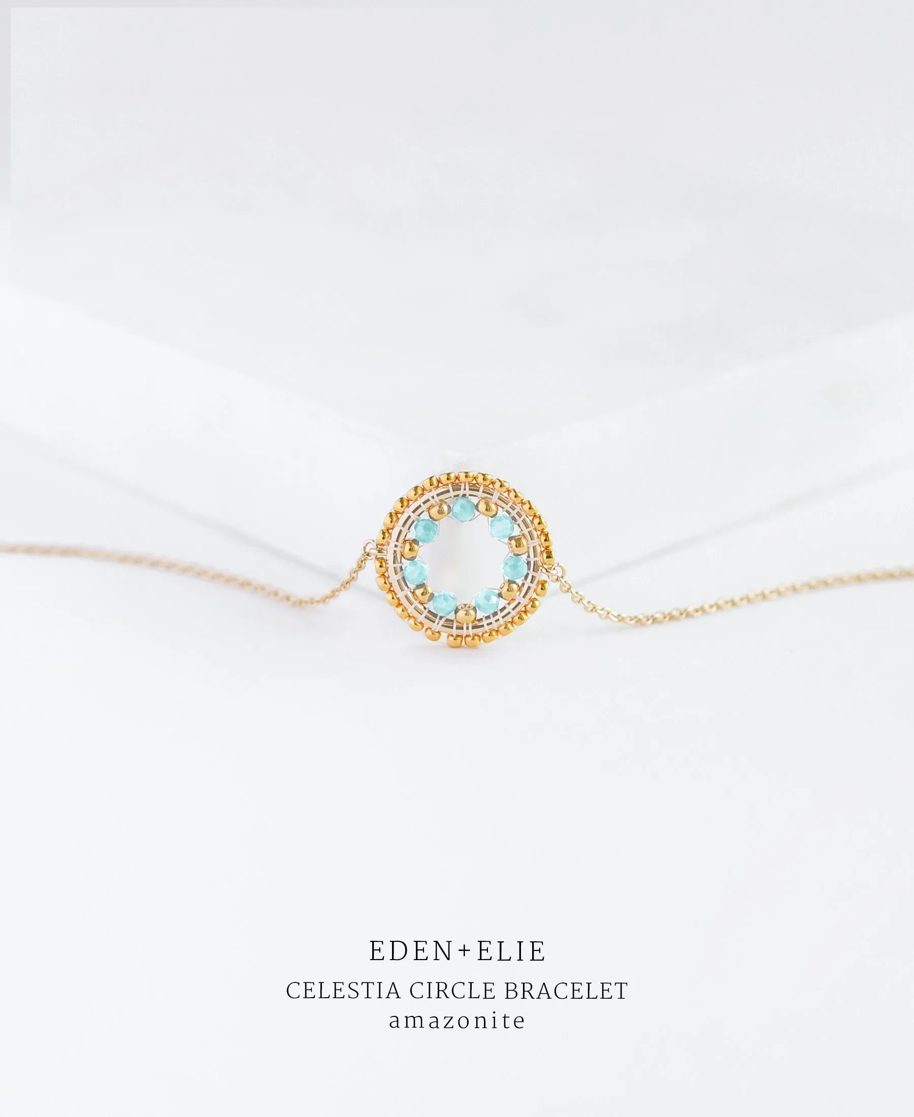 EDEN   ELIE Celestia Circle Bracelet - Amazonite