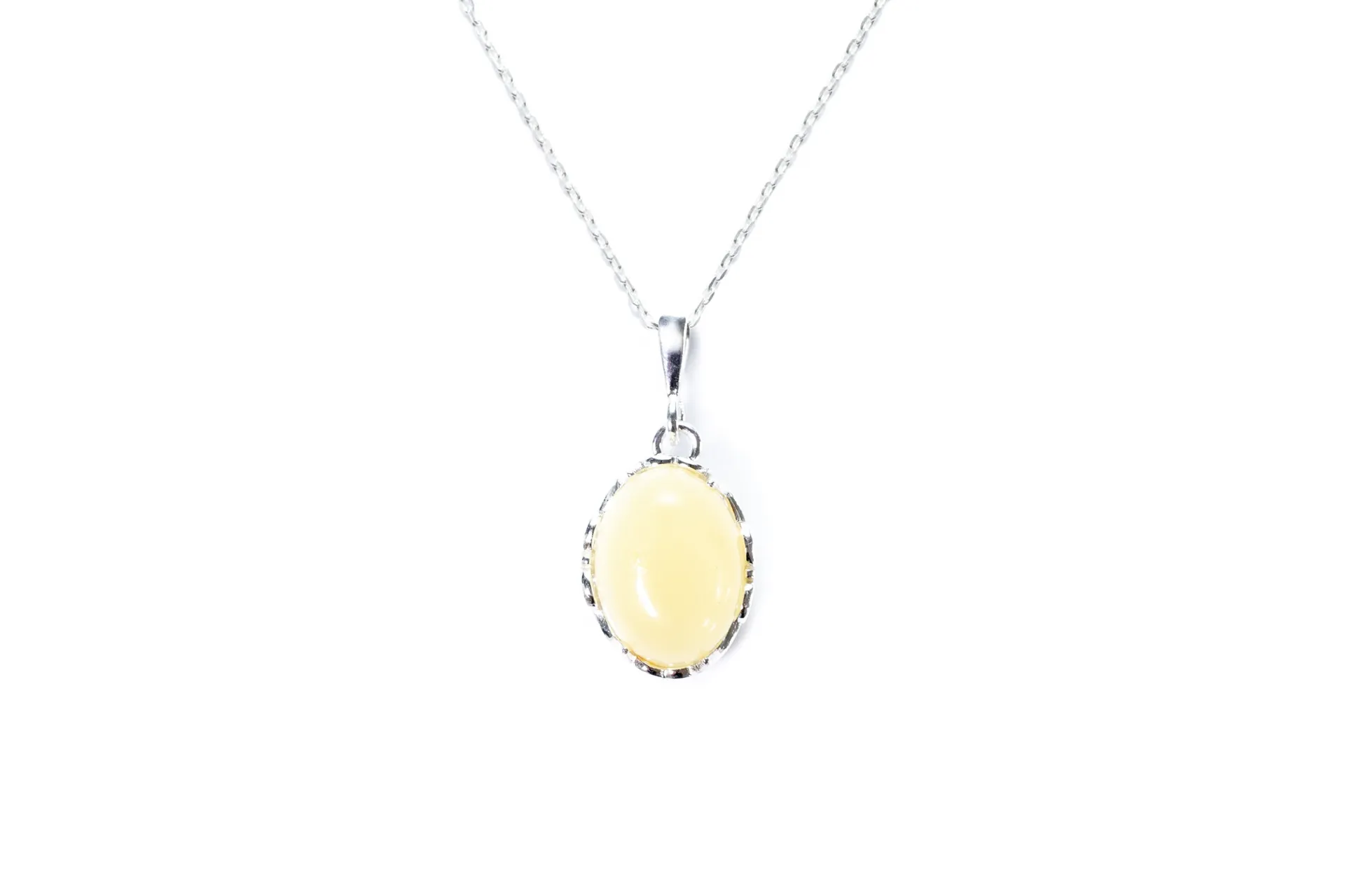 Elegant Butterscotch Demi Amber Drop Pendant - Premium Baltic Amber Jewelry with Sterling Silver