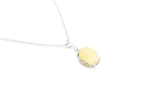 Elegant Butterscotch Demi Amber Drop Pendant - Premium Baltic Amber Jewelry with Sterling Silver