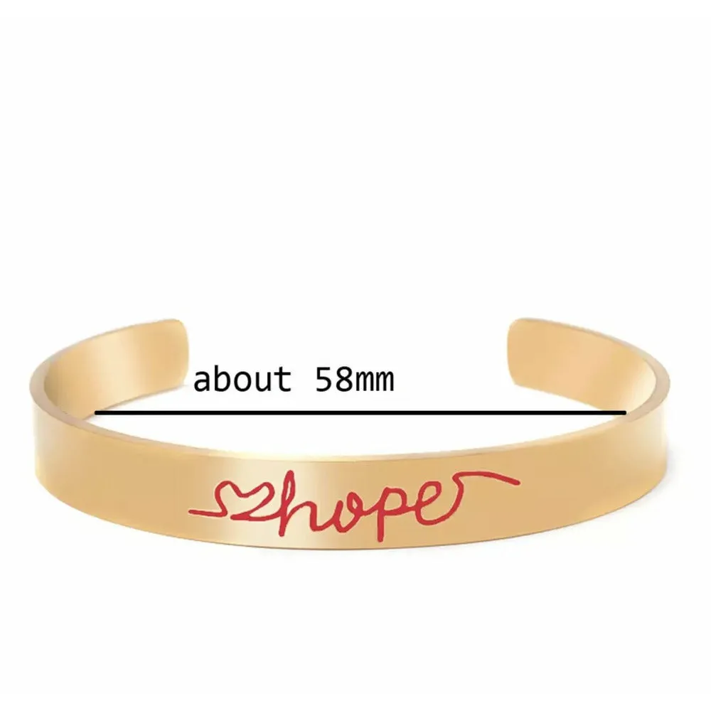 Empowering Inspirational Cuff Bracelet- Stainless Steel