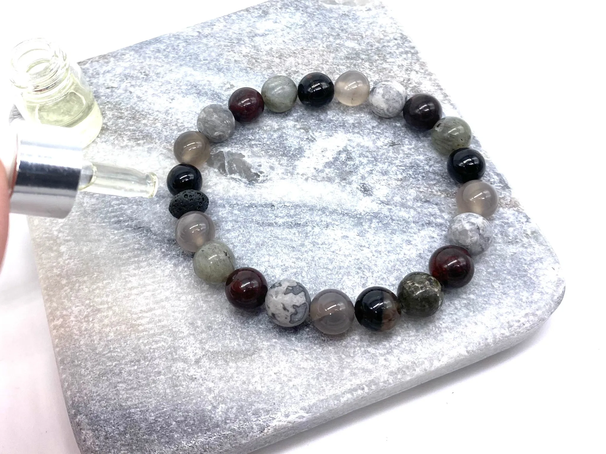 Endurance Crystal Beaded Bracelet - Aromatherapy Bracelet