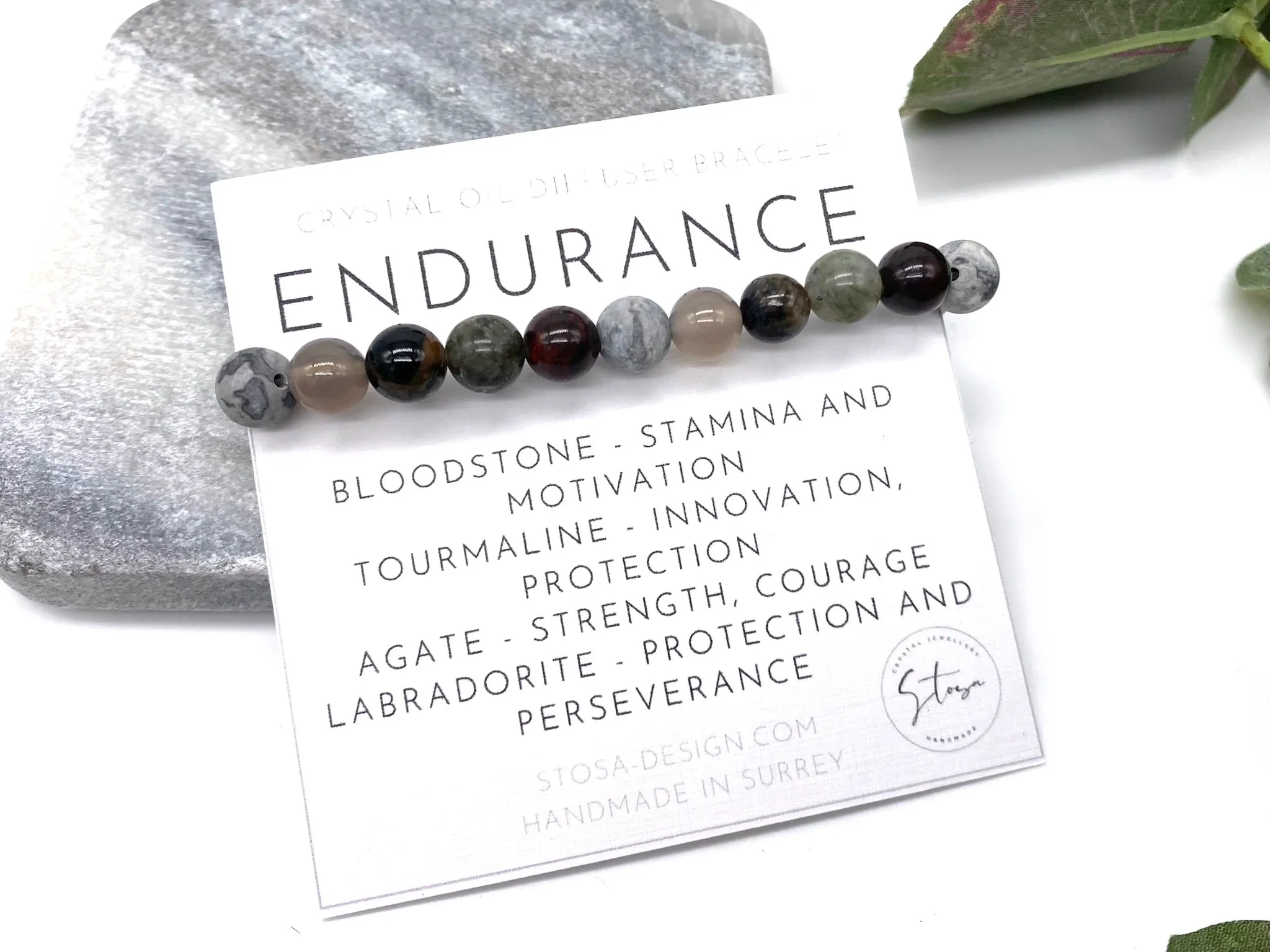 Endurance Crystal Beaded Bracelet - Aromatherapy Bracelet