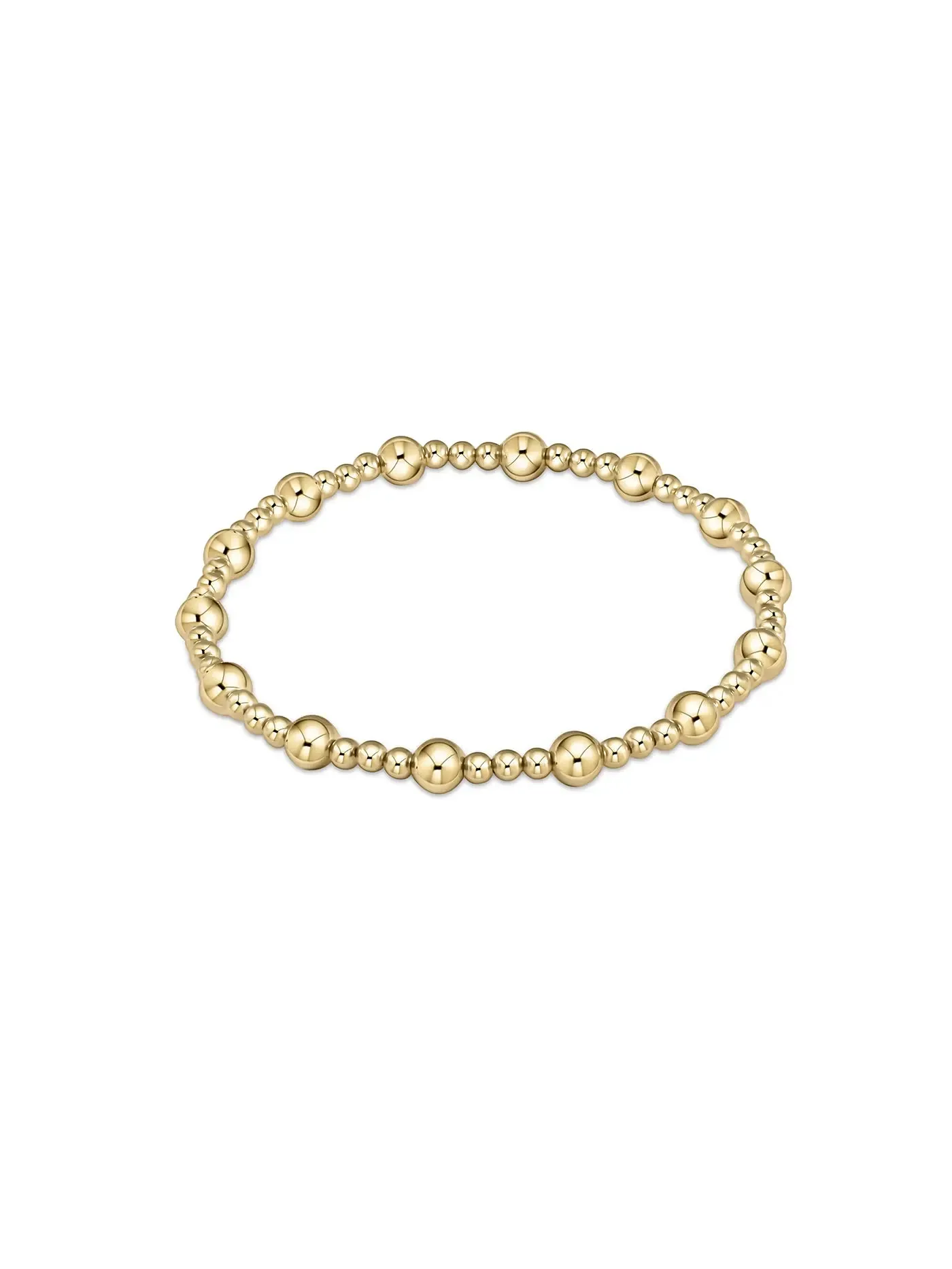 enewton Classic Sincerity Pattern Gold Bead Bracelet: 5mm