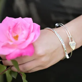 Engraved Silver Bracelet - A Token of Endless Devotion