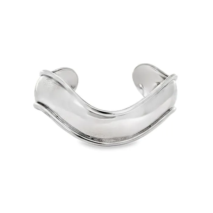 Estate Wave Cuff Bracelet in Sterling Silver