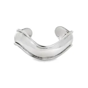 Estate Wave Cuff Bracelet in Sterling Silver