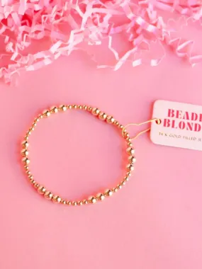 Extended ILY Most Gold Beaded Bracelet