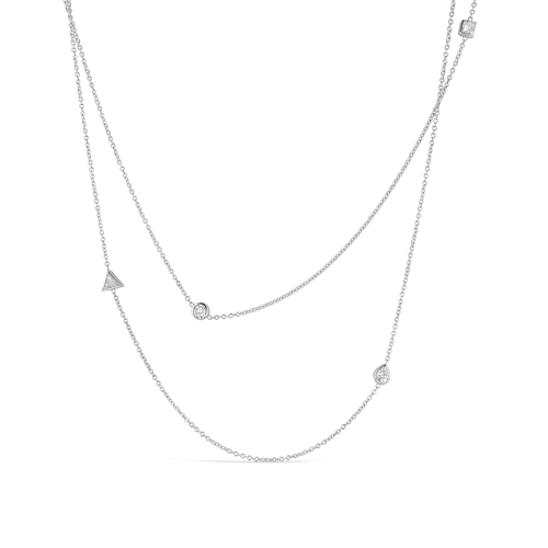 Fancy Shape Diamonds by the Yard Necklace