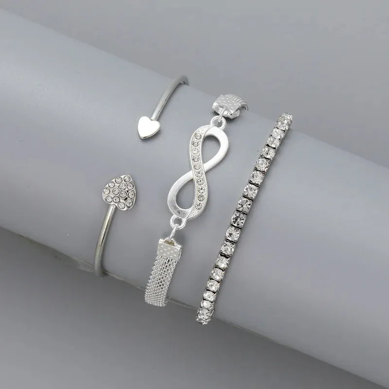 Fashion Women's Bracelet Love Open Bracelet Vintage charm bracelet Infinite Bracelet Wedding Bracelet  Anniversary Gift Jewelry
