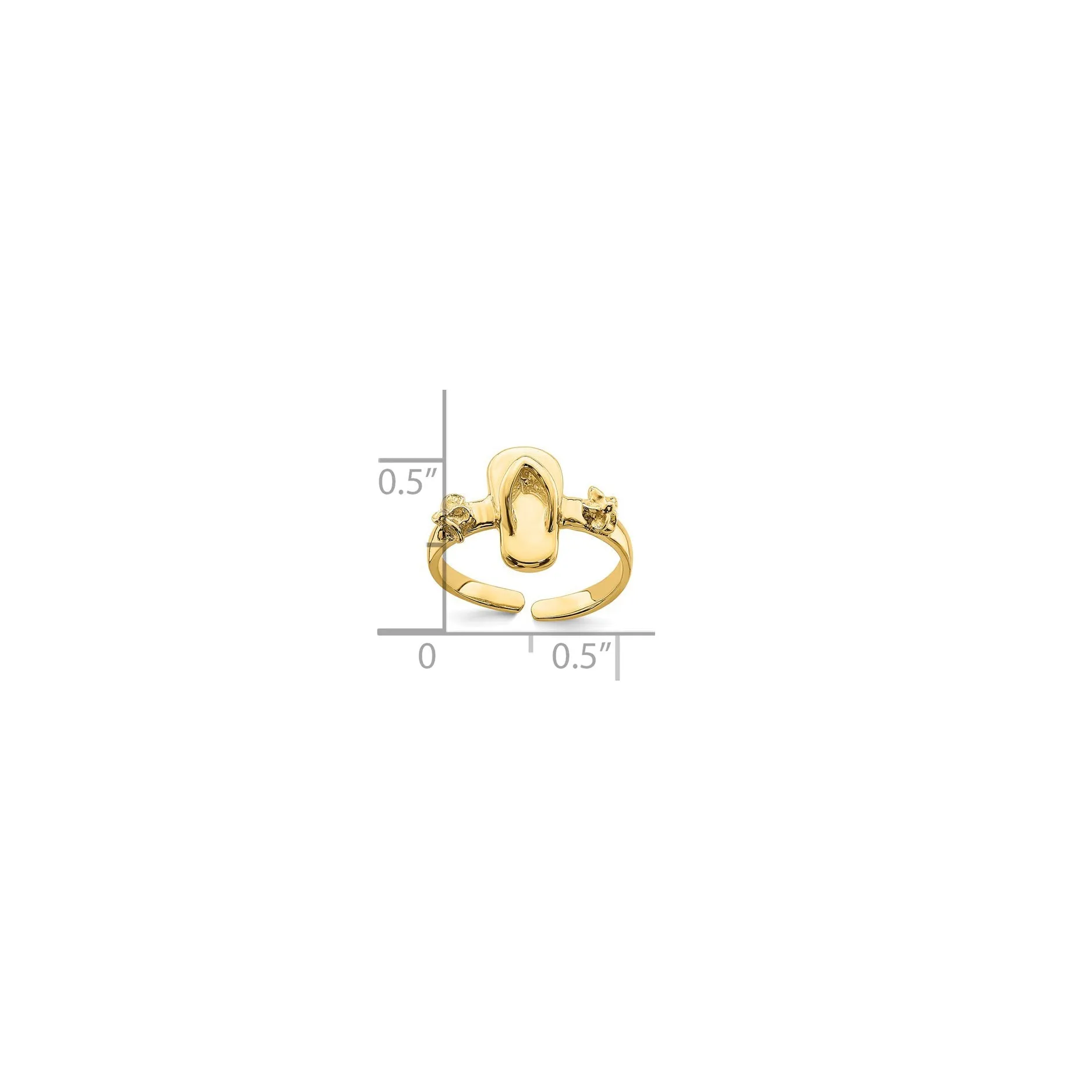 Flip-Flop Toe Ring (14K)