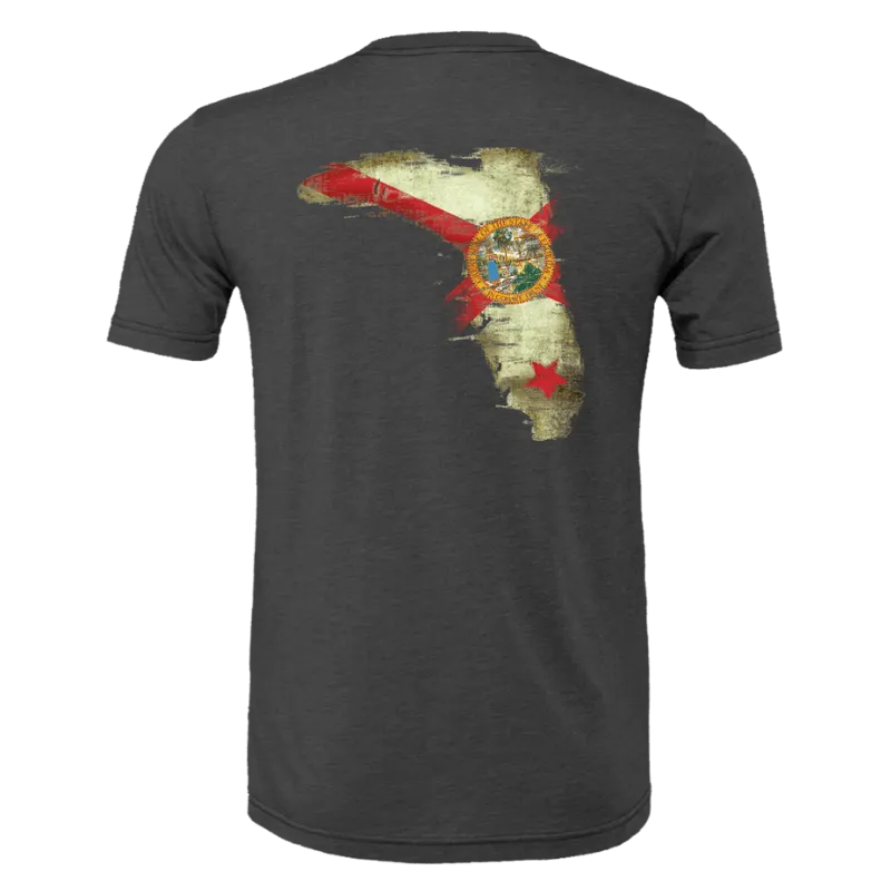 Florida Cracker Trading Co. Florida State Flag Charcoal Gray Short Sleeve T-Shirt