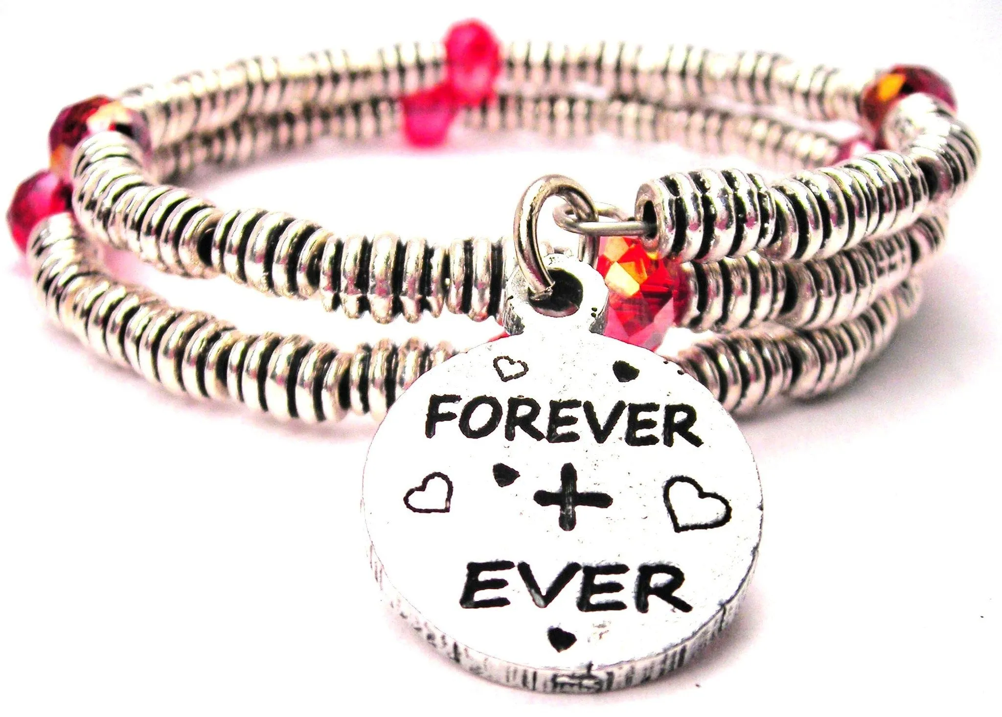 Forever   Ever Circle Curly Coil Wrap Style Bangle Bracelet