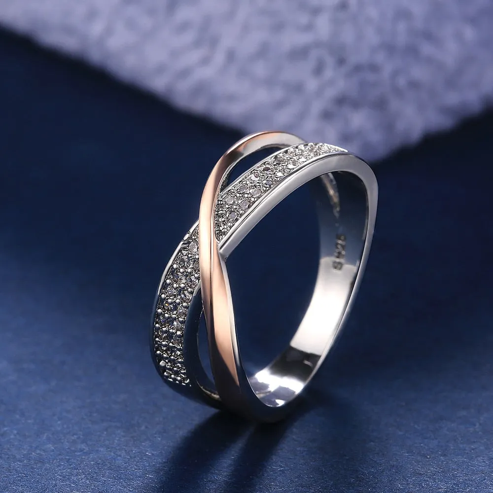Funki Buys | Rings | Two Tone X Cross Ring for Women