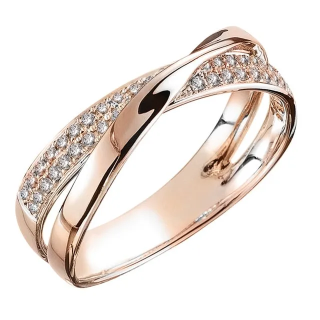 Funki Buys | Rings | Two Tone X Cross Ring for Women