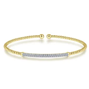 Gabriel & Co. 'Bujukan' Diamond Bar Bangle Cuff Bracelet