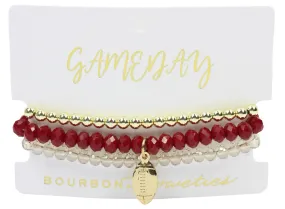 Gameday Stretchy Stack - Garnet   Gold