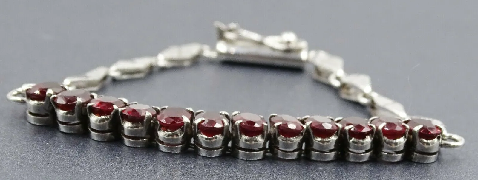 Garnet 925 Sterling Silver Bracelet