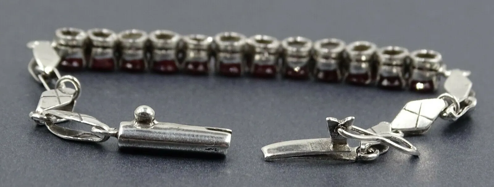 Garnet 925 Sterling Silver Bracelet