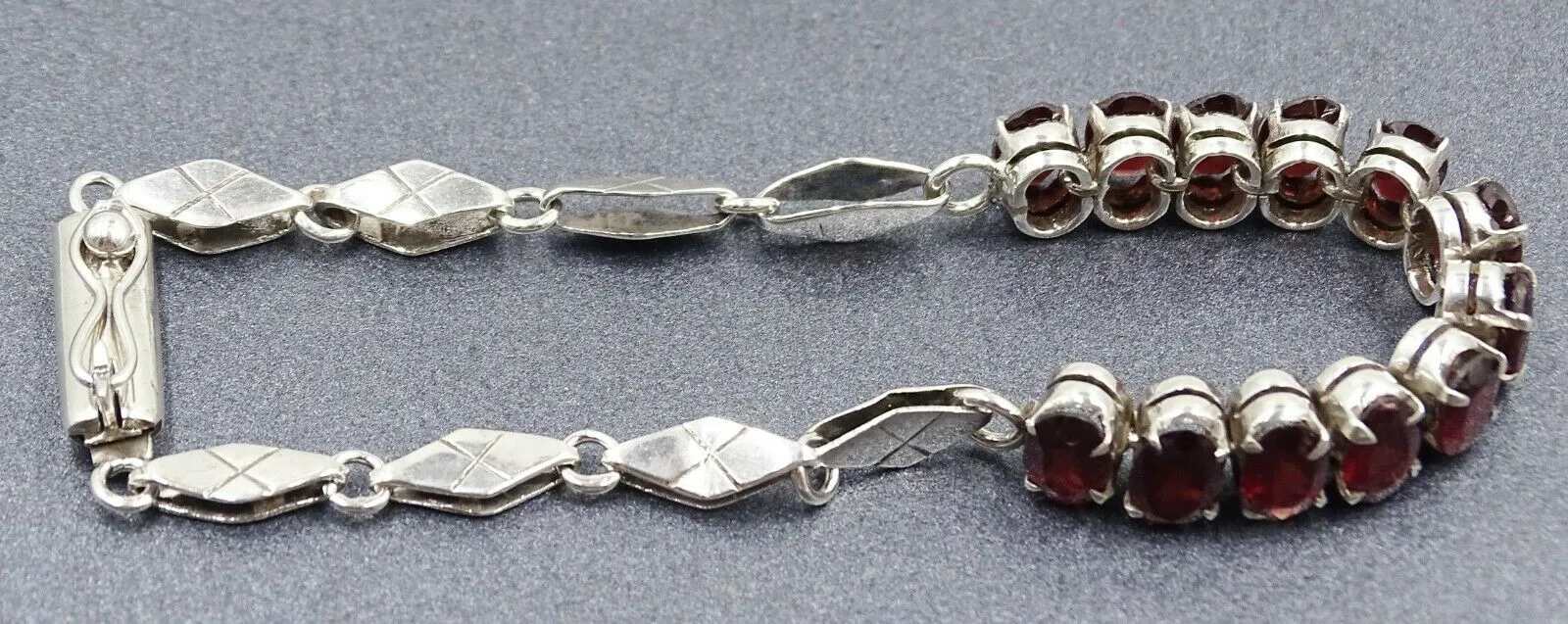 Garnet 925 Sterling Silver Bracelet