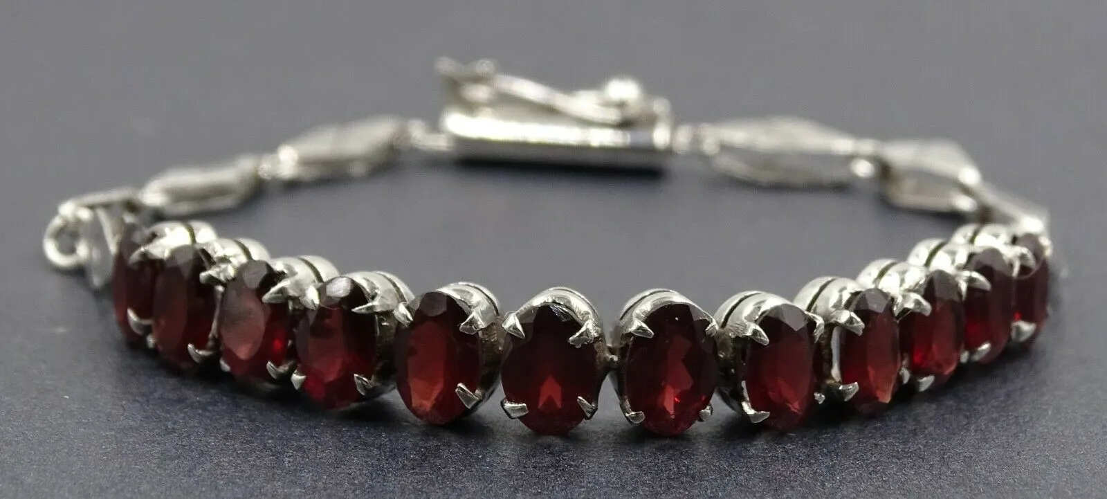 Garnet 925 Sterling Silver Bracelet