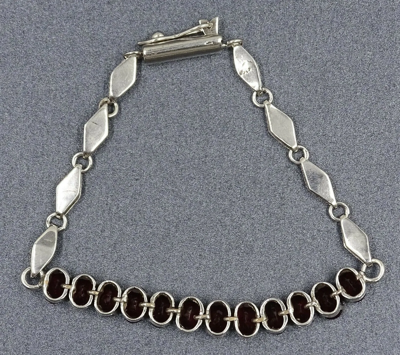 Garnet 925 Sterling Silver Bracelet