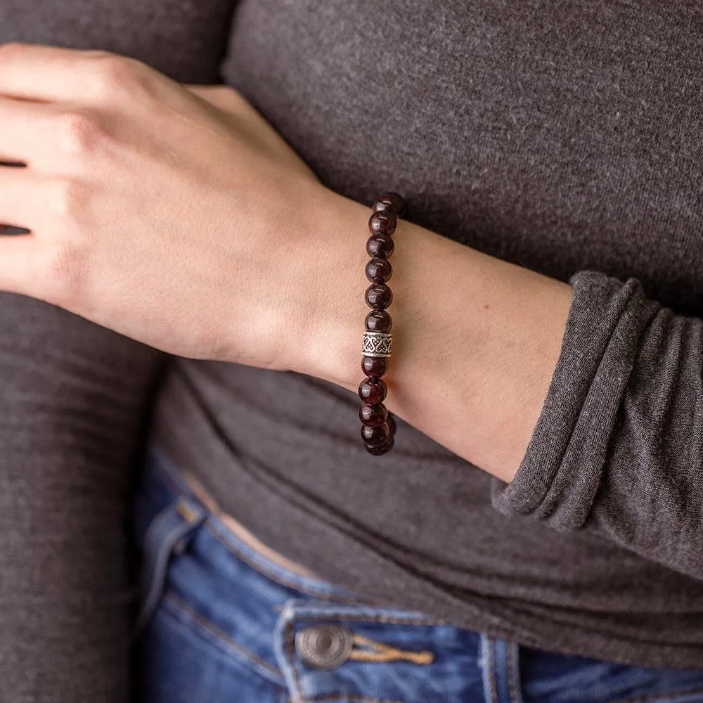 Garnet Gemstone Bracelet - Delara Collection