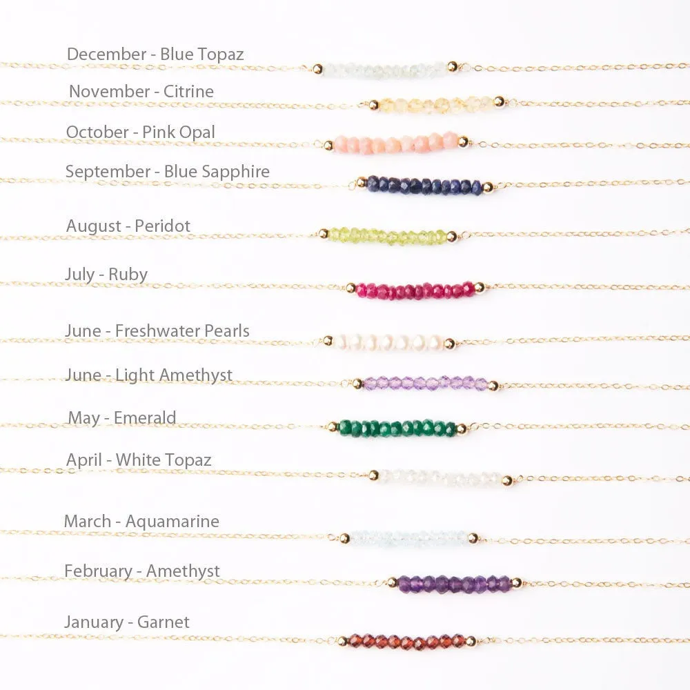 Gemstone Birthstone Bracelet - CG292B. Starts at