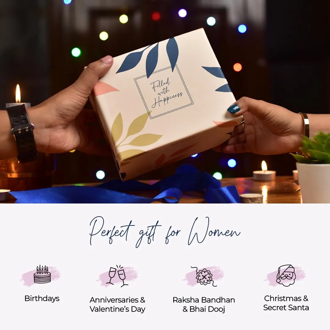 Gleevers Gift Set for Women|Gift Box of 2 with Black Amber Lavender Candle 250g & Pearl Pendant Necklace|Birthday Gift,Anniversary Gift, Valentine Gift, Secret Santa Gifts