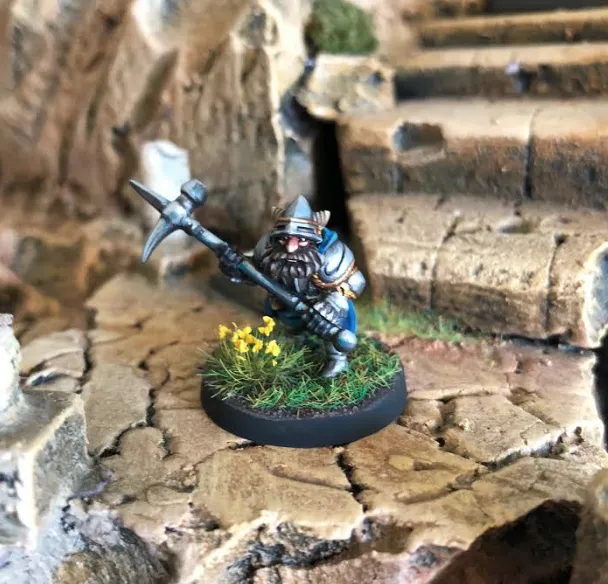 Gnome Battlesmith with Character Card and Upgrade Card.