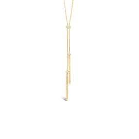 Gold & Diamond Bolo Style Necklace