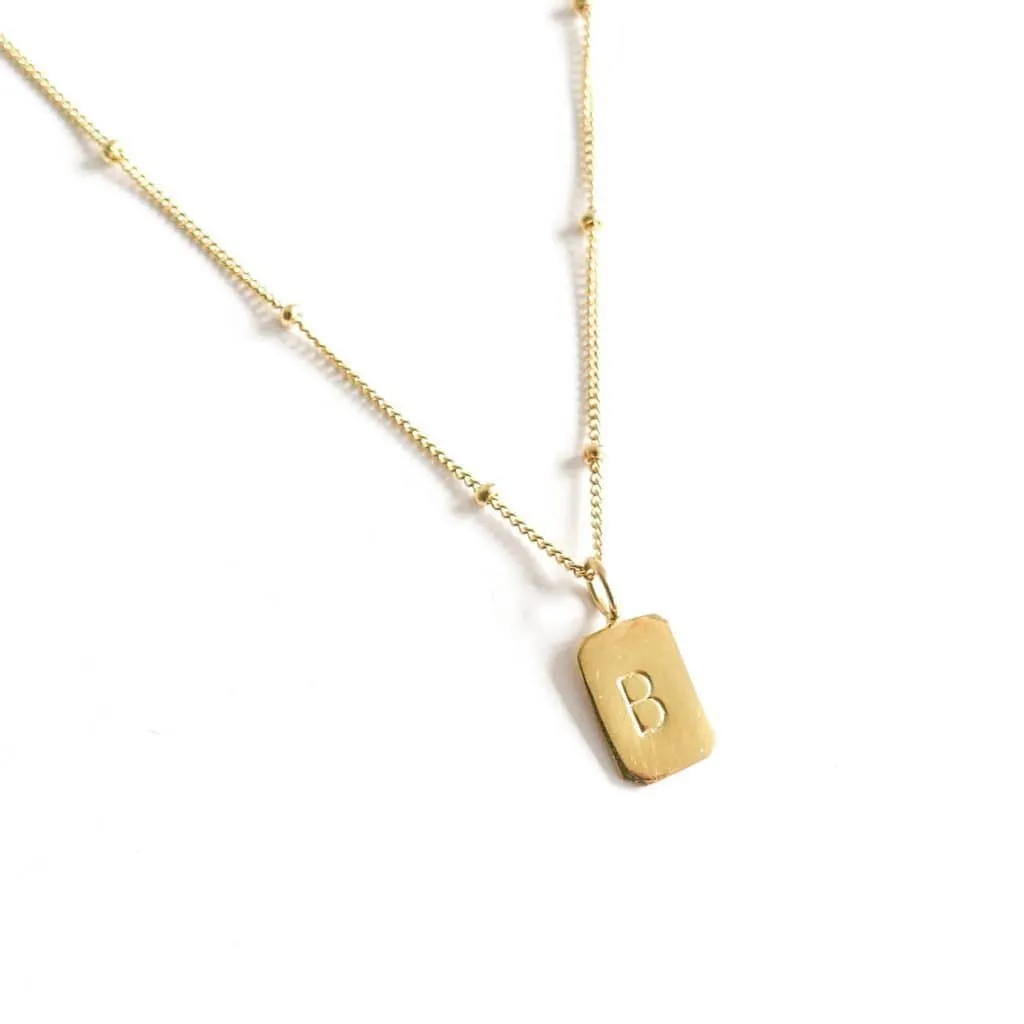 Gold initial Pendant