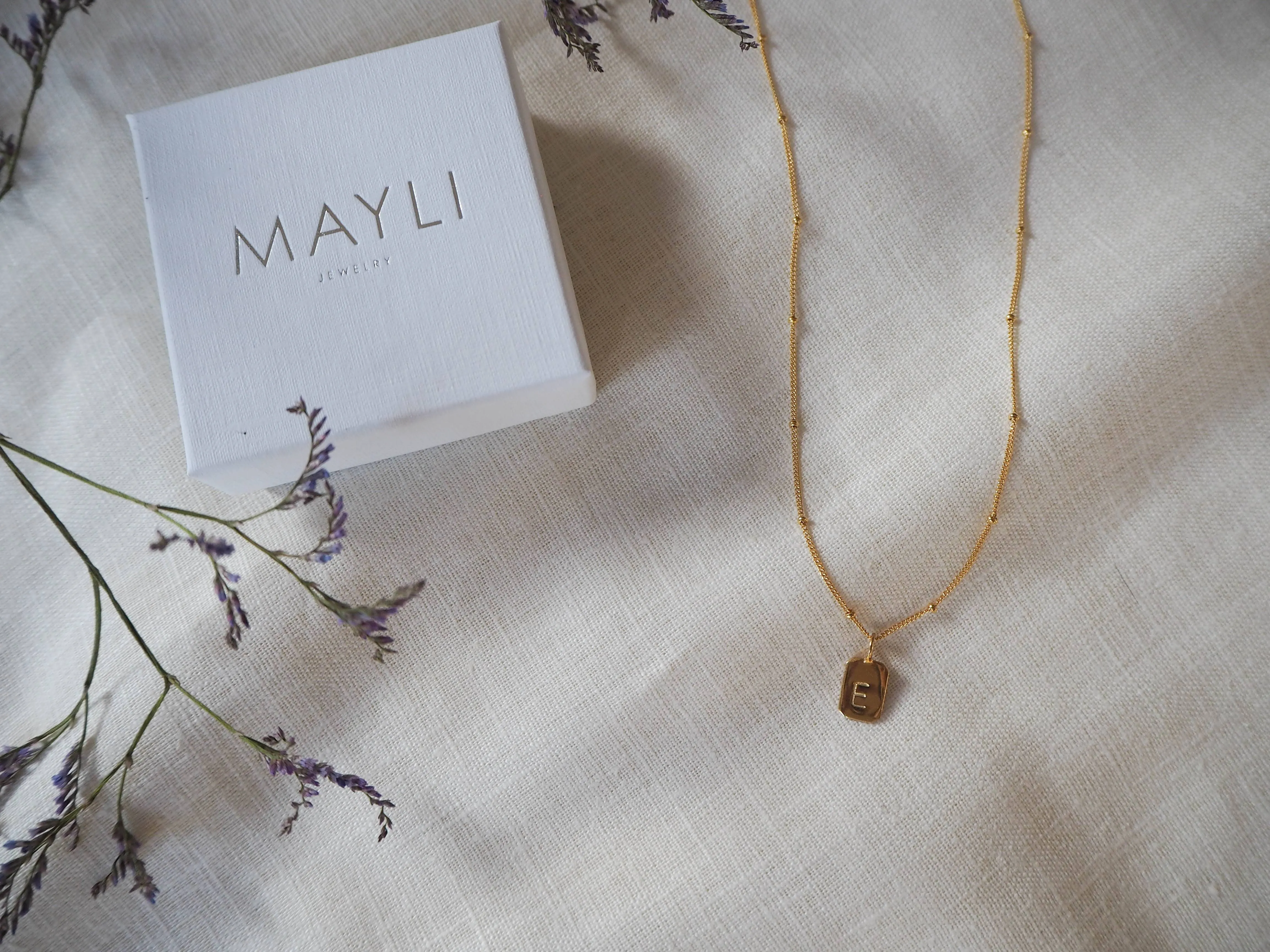 Gold initial Pendant