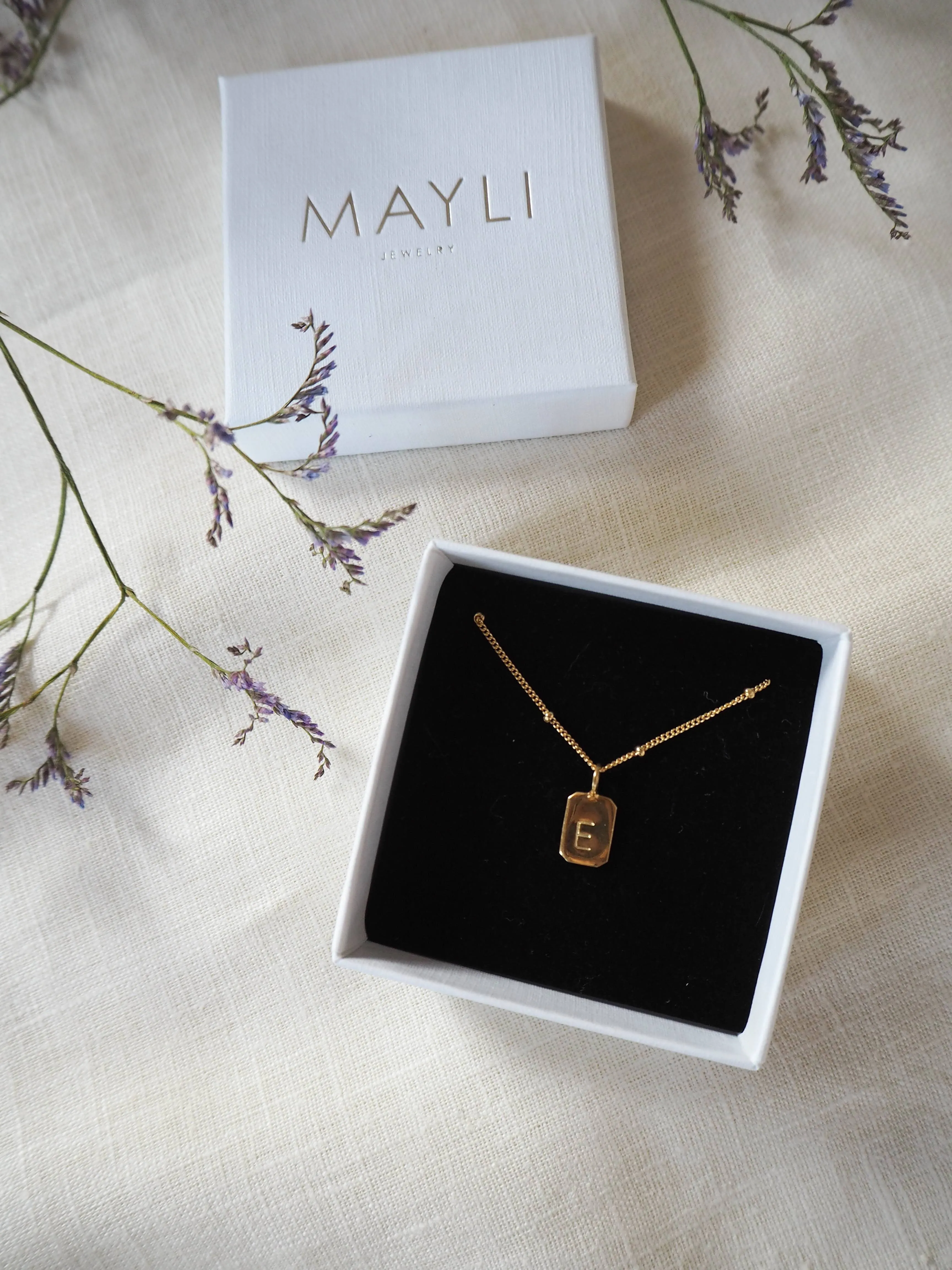 Gold initial Pendant