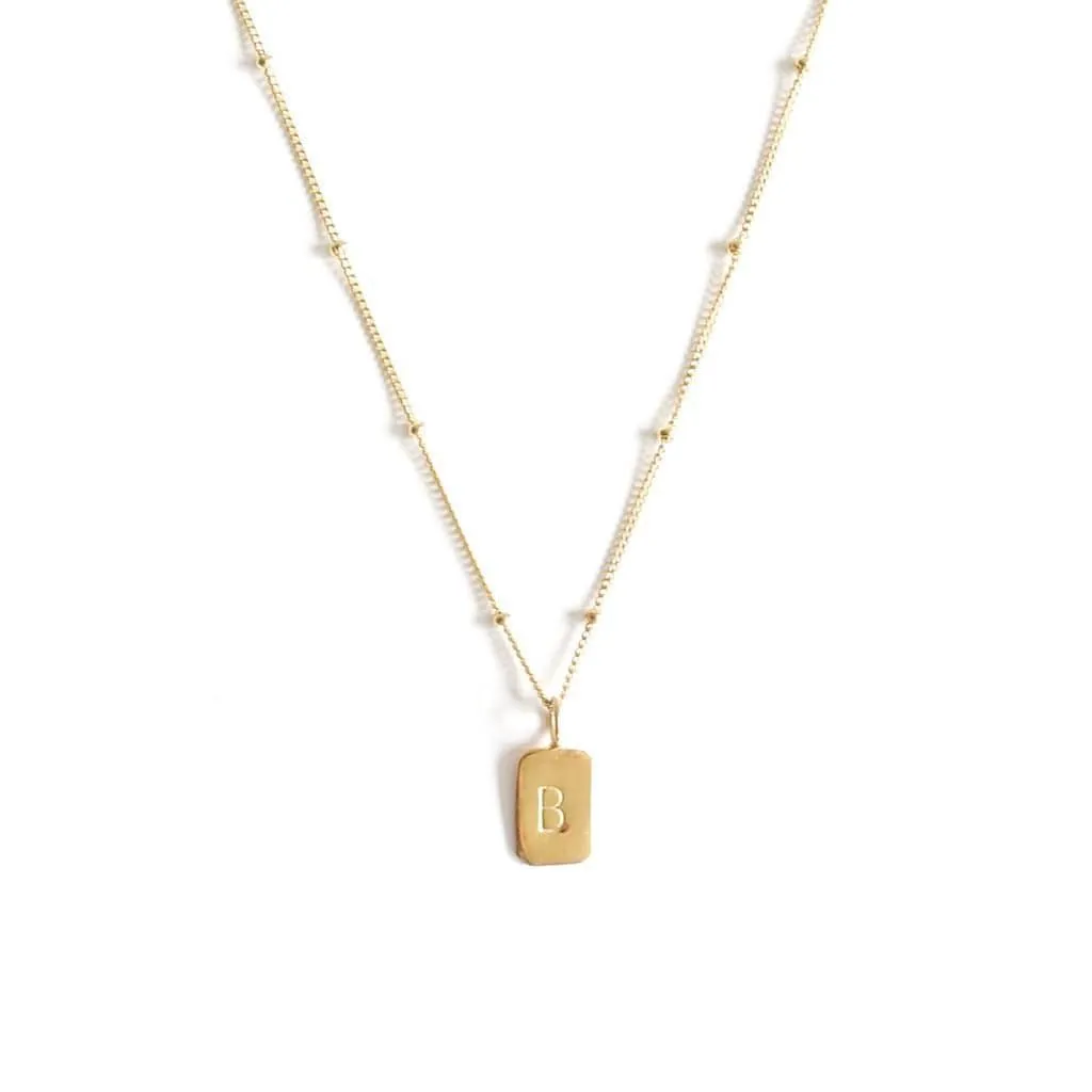Gold initial Pendant