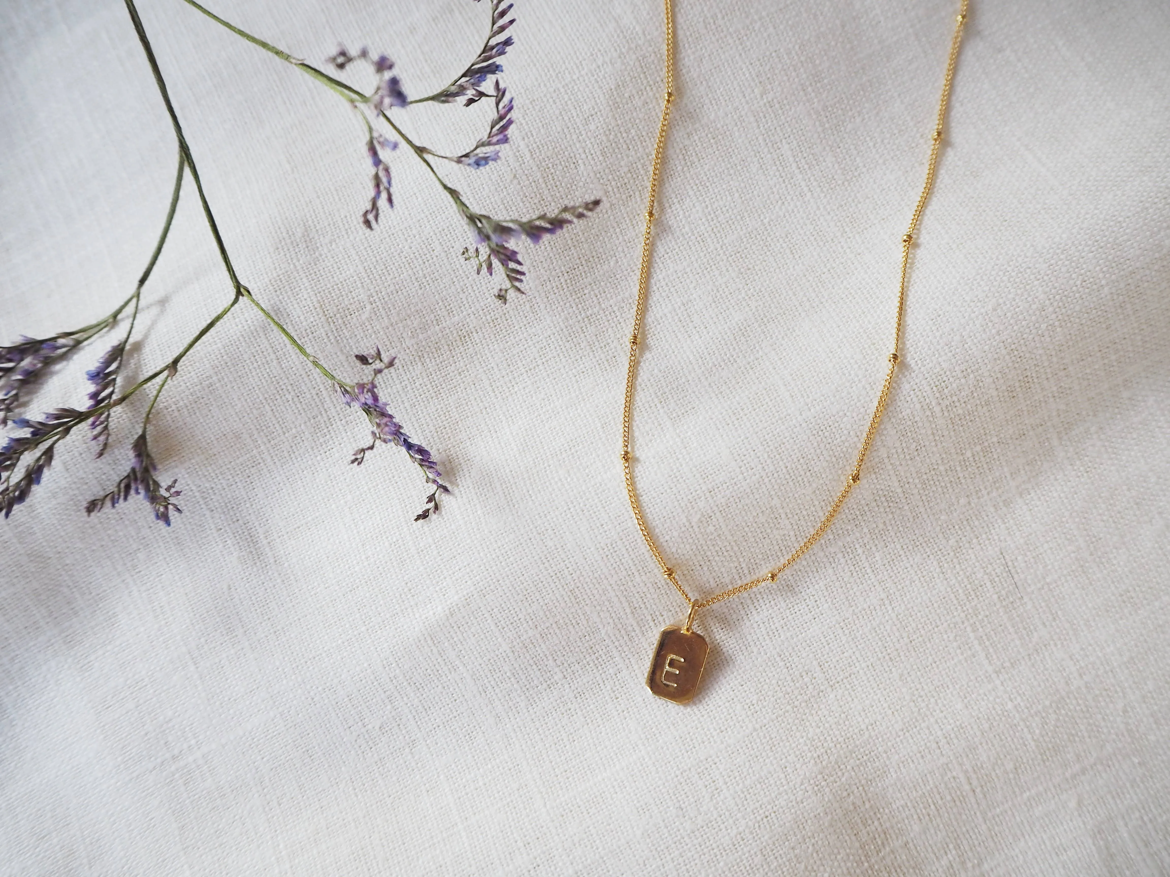 Gold initial Pendant