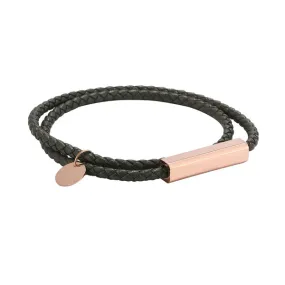 Green Faux Leather Magnetic Bracelet (Circumference 19.5cm) 綠色人造皮革磁扣手鍊 (鍊長 19.5cm) KJBR16083