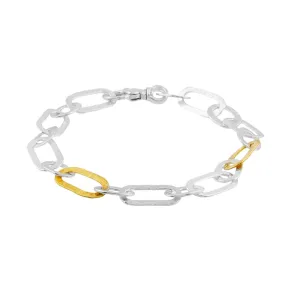 Gurhan Mango Sterling Silver & 24K Gold Link Bracelet