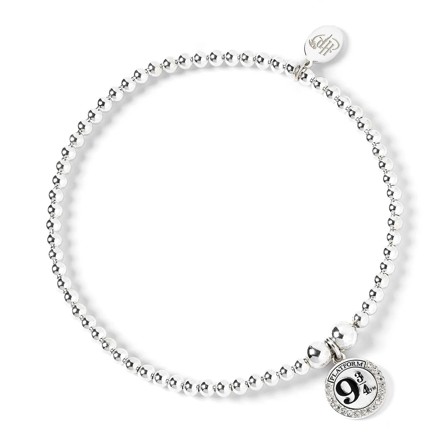 Harry Potter Sterling Silver Ball Bead  9 3/4 Charm Silver Bracelet HPSB011