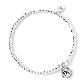 Harry Potter Sterling Silver Ball Bead  9 3/4 Charm Silver Bracelet HPSB011