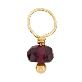 Heather B. Moore Purple Garnet Faceted Rondelle Gemstone