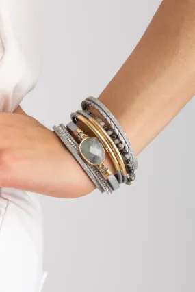 Hollis Beaded Leather Bracelet