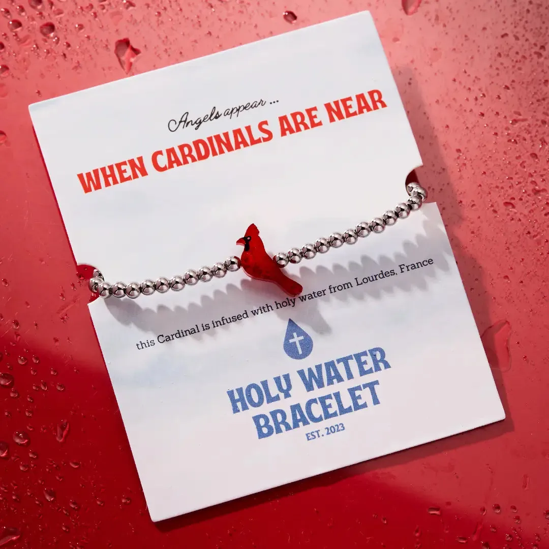Holy Water Red Cardinal Bracelet | Silver